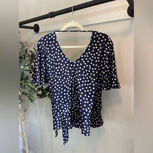 Polka Dot Wrap top